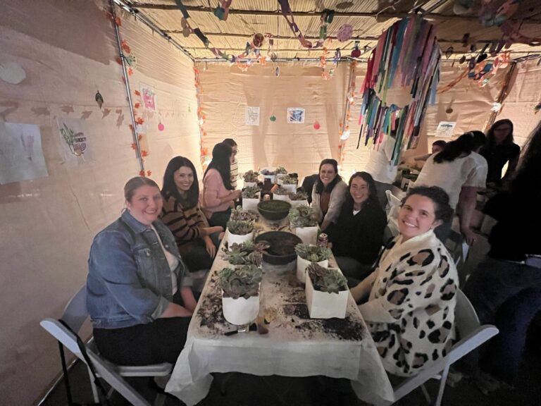 Mitzvah Moms in the Sukkah